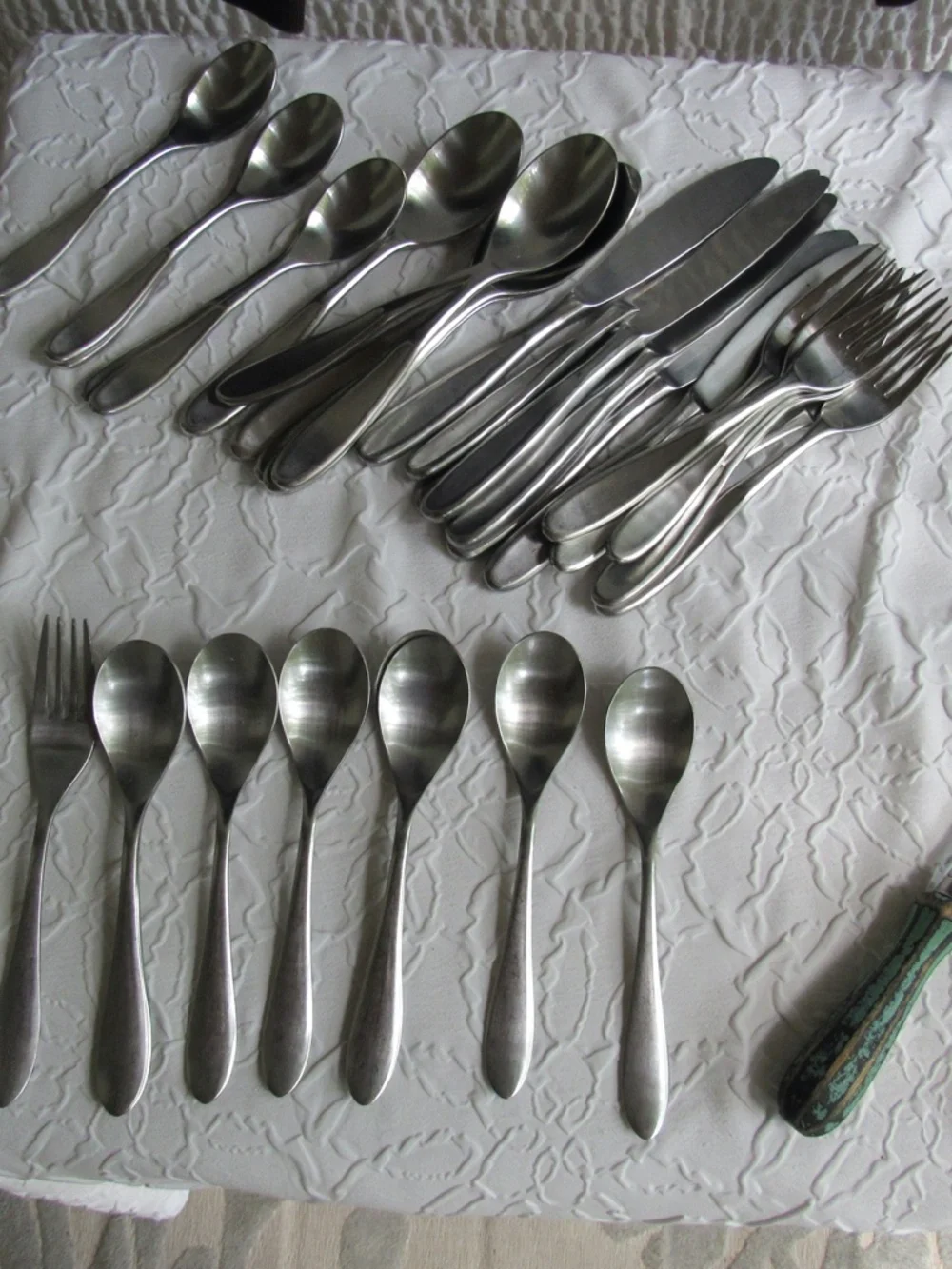 Nice Flatware Vintage Serving Forks Spoons Hand Towel Stainless